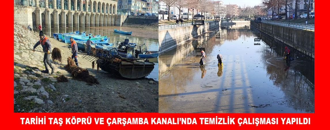BEYŞEHİR’DE TARİHİ TAŞ KÖPRÜ VE ÇARŞAMBA KANALI’NDA TEMİZLİK ÇALIŞMASI YAPILDI