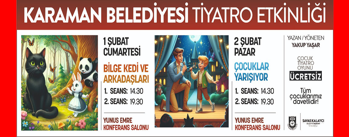 KARAMAN BELEDİYESİNDEN ÇOCUKLARA YARIYIL TATİLİ HEDİYESİ