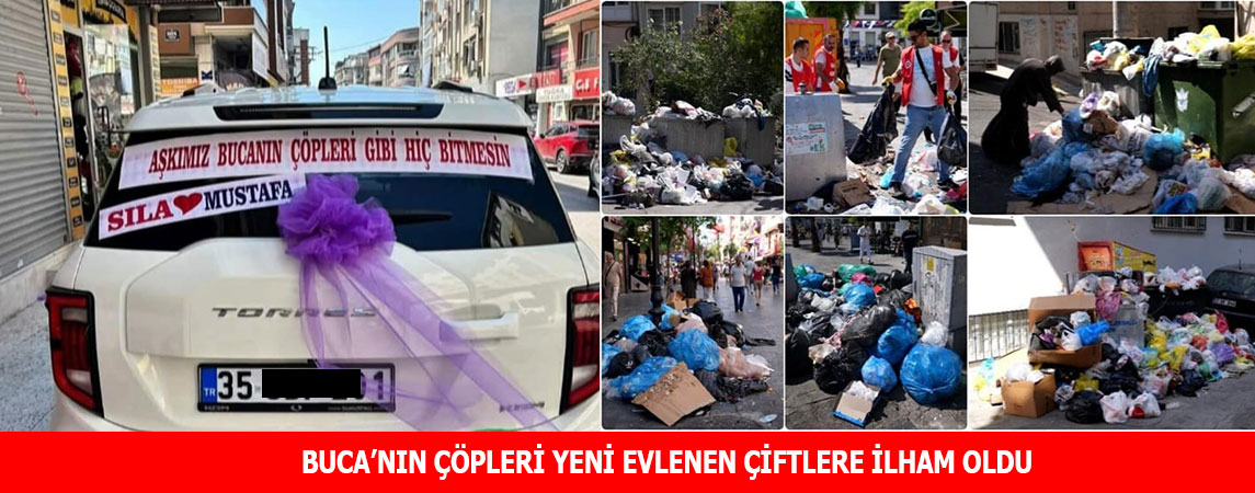 BUCA’NIN ÇÖPLERİ YENİ EVLENEN ÇİFTLERE İLHAM OLDU