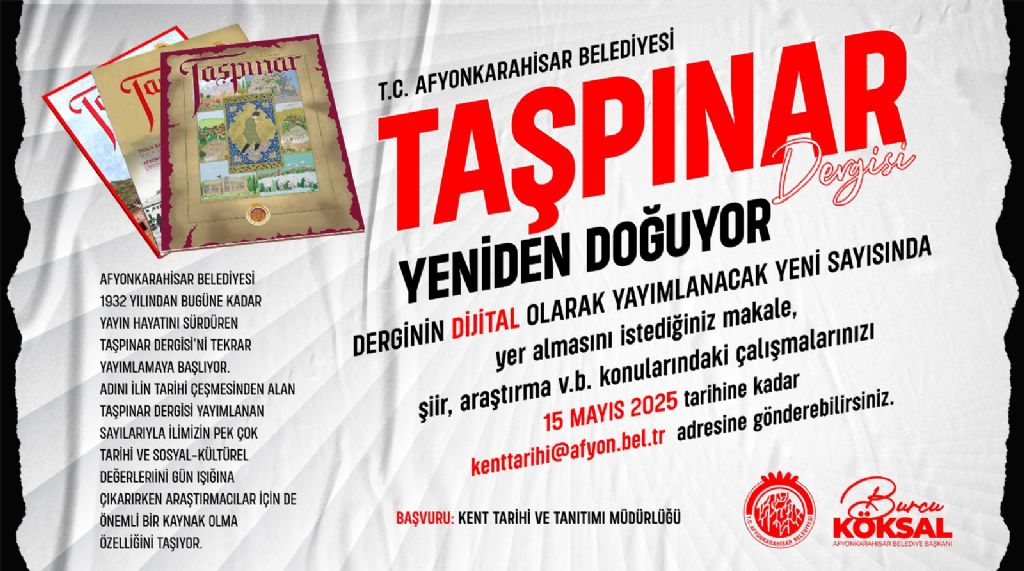  TAŞPINAR DERGİSİ YENİDEN YAYIN HAYATINA BAŞLIYOR